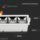 12W LED mélysugárzó fehér Samsung chip 12° CRI>90 UGR<19 5700K - PRO973 (V-TAC)