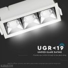 12W LED mélysugárzó fehér Samsung chip 12° CRI>90 UGR<19 5700K - PRO973 (V-TAC)