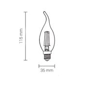 OPTONICA FILAMENT dimmelhető  IZZÓ  E14  4W  arany üveg  meleg fehér  1416