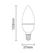 OPTONICA  LED IZZÓ, E14, 6W, DIMMELHETŐ, 180° , hideg fehér,1464