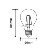 OPTONICA FILAMENT Dimmelhető IZZÓ  E27  6W  meleg fehér  1853