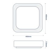 Optonica Design Mennyezeti LED Lámpa 38W 1900lm 3000K meleg fehér 2297