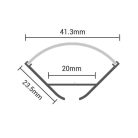 LED profilszög, eloxált kábelcsatornával 2m SET 5110 (Optonica)