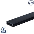 LED profil 30x10mm fekete szerkezet 2m SZETT fekete borítással 5114 (Optonica)