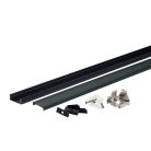 LED profil 30x10mm fekete szerkezet 2m SZETT fekete borítással 5114 (Optonica)