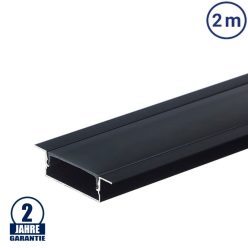   LED profil 41x10mm fekete süllyesztett 2m SZETT fekete borítással 5117 (Optonica)