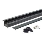 LED profil 72x35mm fekete gipszkarton 2m SZETT fekete borítással 5124 (Optonica)