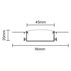 Alumínium profil LED szalaghoz L=2m 50*20mm 5134 (Optonica)