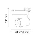 LED sínes lámpa 25W 24° fehér 5000K 5321 (Optonica)