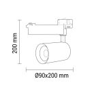 LED sínes lámpa 35W 24° 110Lm fehér, 5000K FL5324 (Optonica)