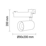 Optonica  LED sínes lámpa 35W  24° 110Lm/W fehér, 5000K FL5324