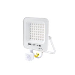   LED SMD reflektor 30 W ,fehér ház mozgásérzékelővel , hideg fehér 5766 (Optonica)