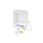 LED SMD reflektor 30 W ,fehér ház mozgásérzékelővel , meleg fehér 5768 (Optonica)