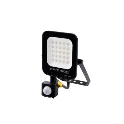   LED SMD reflektor 20 W ,fekete ház mozgásérzékelővel , hideg fehér 5774 (Optonica)