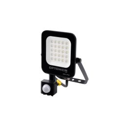   LED SMD reflektor 20 W ,fekete ház mozgásérzékelővel , nappali fehér 5775 (Optonica)