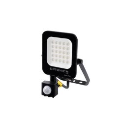    OPTONICA LED SMD reflektor 20 W ,fekete ház mozgásérzékelővel , nappali fehér 5775