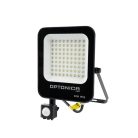 LED SMD reflektor 50 W ,fekete ház mozgásérzékelővel , hideg fehér 5780 (Optonica)