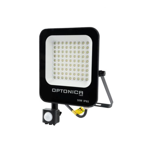  OPTONICA LED SMD reflektor 50 W ,fekete ház mozgásérzékelővel , hideg fehér 5780