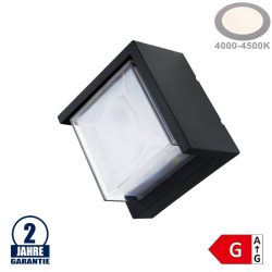   OPTONICA LED 12W fali lámpa rombusz "le" fekete IP65 meleg fehér/ 7530