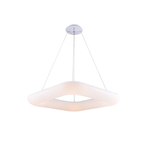 OPTONICA mennyezeti LED függőlámpa fehér négyzet/38w/120°/450x450x1200mm/meleg fehér/ 9038