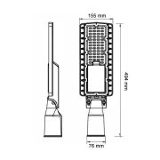 Optonica LED Utcai Lámpa  50W  6750Lm  hideg fehér  9157