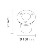 OPTONICA Talajba építhető LED / 7W / meleg fehér /OT0551