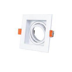   Beépíthető spot keret, négyzetes, GU10-es foglalat, fehér / MAX 35W/ IP20 / OT2050 (Optonica)